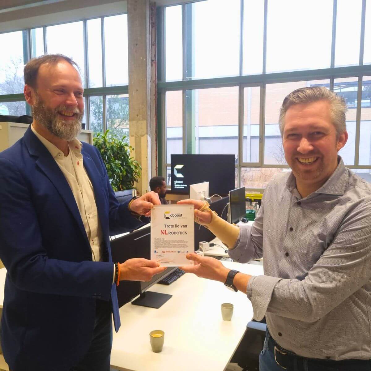 Cboost is a member of NLrobotics, the driving force behind robotization in the Netherlands