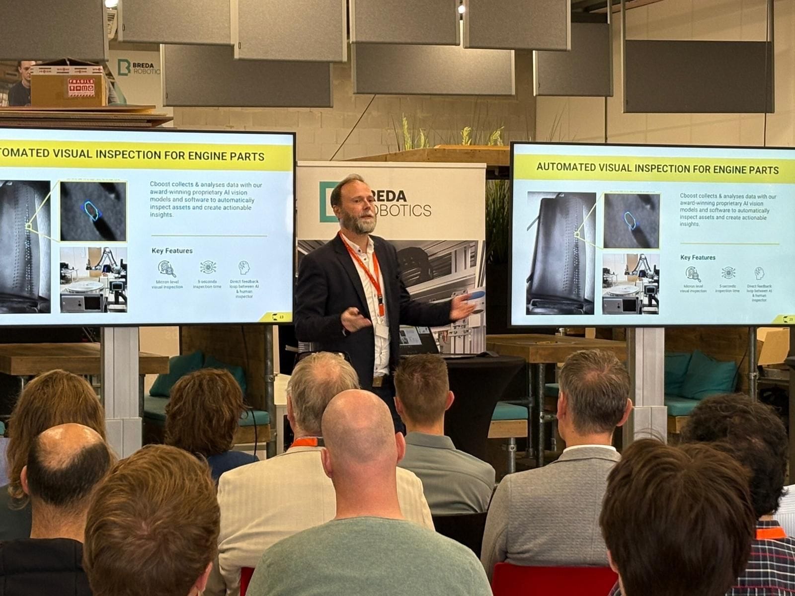 Cboost’s CEO was the keynote speaker of the Breda Robotics inspiration session for robotics in manufacturing